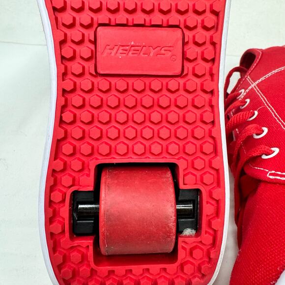 Heelys Red Pro 20 Canvas Lace Up Wheeled Roller Skate Shoes HES10456 Mens Size 8 - Picture 8 of 8